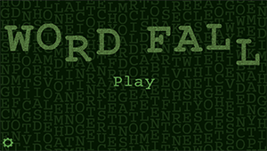 Title screen of desktop game Word Fall